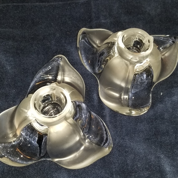 Mikasa Crystal Flowers Candle Holders - Picture 5 of 10